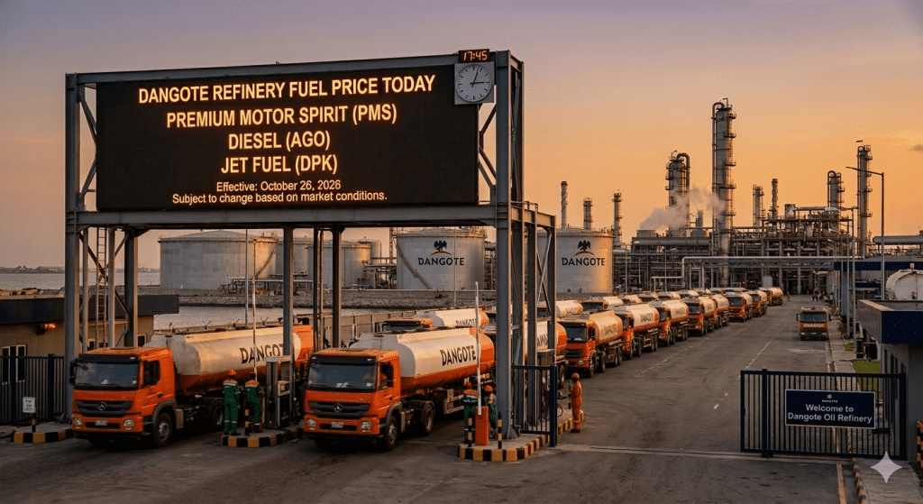 Dangote fuel price today in Nigeria