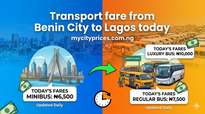 Transport fare from Benin City to Lagos